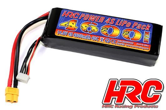 HRC Racing - HRC06446X6 - Akku - LiPo 4S - 14.8V 4600mAh 40C - No Case - XT60 138x43x32mm
