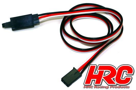 HRC Racing - HRC9237CL - Prolongateur de servo - avec Clip - Mâle/Femelle - FUT -  100cm Long- 22AWG