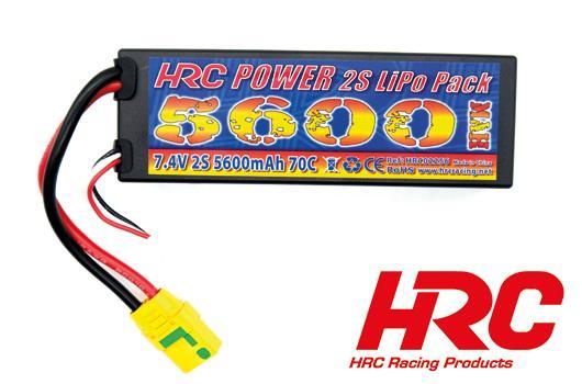 HRC Racing - HRC02256X - Batteria - LiPo 2S - 7.4V 5600mAh 70C - Hard Case - XT90AS 46.5*25*138.5mm