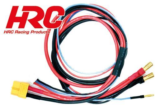 HRC Racing - HRC9659-6 - Charger Lead -  XT60 Charger Plug to 5mm & JST Balancer Plug for Hardcase battery - 600mm