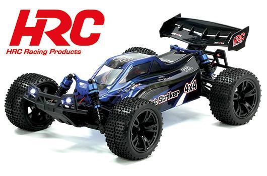 HRC Racing - HRC15001BR-2 - Auto - 1/10 XL Electrique- 4WD Buggy - RTR - HRC NEOXX - Brushed - Dirt Striker BLEU/NOIR