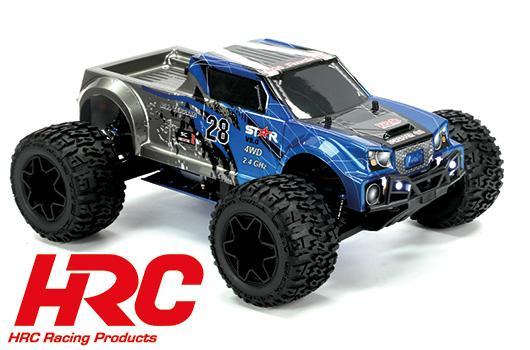 HRC Racing - HRC15011BR-2 - Auto - 1/10 XL Elektrisch- 4WD Monster Truck - RTR - HRC NEOXX - Brushed - Scrapper BLAU/SCHWARZ