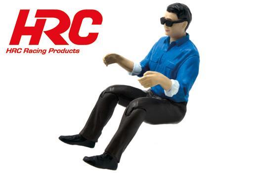 HRC Racing - HRC25266BS - Parti del corpo - 1/10 Crawler - Pilota 64×80mm (con occhiali da sole) vestito blu, pantaloni marroni - gambe mobili