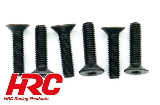 HRC Racing - HRC15-P927 - Pièce détachée - Dirt Striker & Scrapper - TP.Vis à tête plate - M3*12mm (6 pcs)