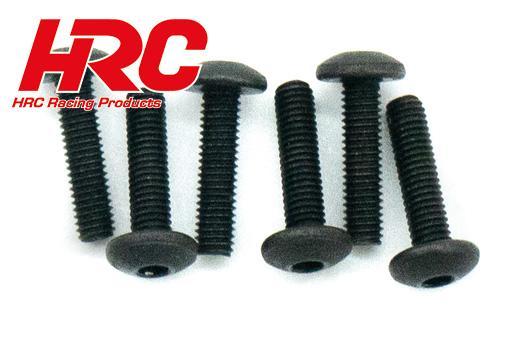 HRC Racing - HRC15-P928 - Pièce détachée - Dirt Striker & Scrapper - TP.vis à tête ronde - M3*12mm (6 pcs)