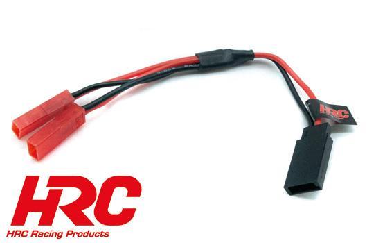 HRC Racing - HRC9191B - Adapter - for 2 Fans in Parallel - JR Male to 2x BEC Female