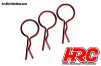 Body Clips - 1/10 - short - large head - Red (10 pcs)