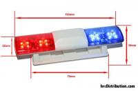 Set di illuminazione - 1/10 TC/Drift - LED - JR Connetore - Barra di tetto Polizia V1 - 6 mode di lampeggiamento (Blu / Rosso)