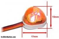 Set d'éclairage - 1/10 TC/Drift - LED - Prise JR - Gyrophare de toit V1 - Orange