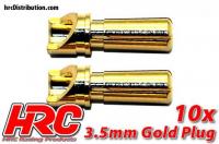 Connettori - 3.5mm - maschi (10 pzi) - Gold