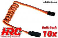 Servo Extension Cable - Male/Female - JR type -  80cm Long - BULK 10 pcs-22AWG