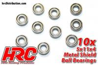 Ball Bearings - metric -  5x11x4mm (10 pcs)
