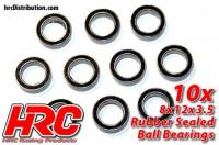 Ball Bearings - metric -  8x12x3.5mm Rubber sealed (10 pcs)