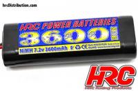 Battery - 6 cells - NiMH - 7.2V 3600mAh - Stick - Ultra T - 130x45x25mm