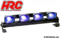 Lichtset - 1/10 oder Monster Truck - LED - JR Stecker - Dachleuchten Stange - Typ A Blau