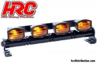 Set di illuminazione - 1/10 or Monster Truck - LED - JR Connetore - Barra di tetto - tipo A Giallo