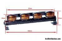 Set di illuminazione - 1/10 or Monster Truck - LED - JR Connetore - Barra di tetto - tipo A Giallo