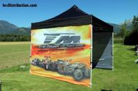Pavillon - HRC Racing / Team Magic - 3x3m - Structure Pro & Durable - 3 côtés imprimés