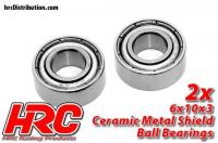 Ball Bearings - metric -  6x10x3mm  - Ceramic (2 pcs)
