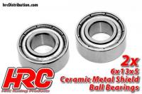 Ball Bearings - metric -  6x13x5mm -  Ceramic (2 pcs)