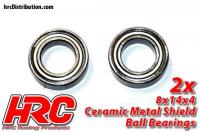 Ball Bearings - metric -  8x14x4mm - Ceramic (2 pcs)