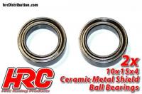 Ball Bearings - metric - 10x15x4mm - Ceramic (2 pcs)
