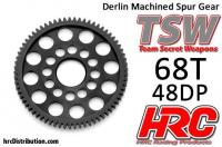 Spur Gear - 48DP - Low Friction Machined Delrin - Ultra Light -  68T
