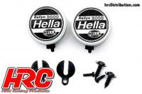 Light Kit - 1/10 or Monster Truck - LED - Hella Cover - 2x (without LED)