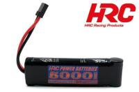 Batteria - 7 elementi - HRC Power Batteries 5000 - NiMH - 8.4V 5000mAh - Flat Stick - TRX Connettore