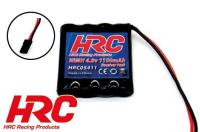 Battery - 4 cells AAA - HRC 1100 - Receiver pack - 4.8V 1100mAh - flat - JR Plug