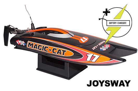 Joysway - JOY8108V5 - Rennboot - elektrisch - RTR - Magic Cat V5 -  mit 6.4V 320mAh LiFe & USB/12V Ladegerät