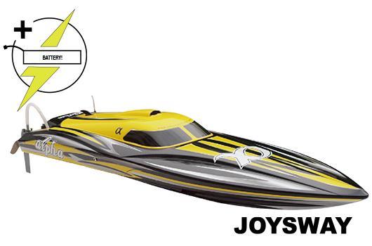 Joysway - JOY8901Y - Race Boat - Electric - RTR - Alpha - BRUSHLESS  - HRC COMBO 2x 11.1V 4500mAh 40C LiPo - Yellow color