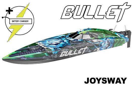 Joysway - JOY8301V4 - Barca da corsa - Elettrico - RTR - Bullet V4 - HRC COMBO - 2x 7.4V 4400mAh 40C LiPo & AC Balance Charger 7.4V 4000mAh