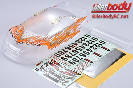 KillerBody - KBD48106 - Body - 1/10 Touring - 190mm - Pre-Painted - Type A - Lightweight - Fluorescent Yellow