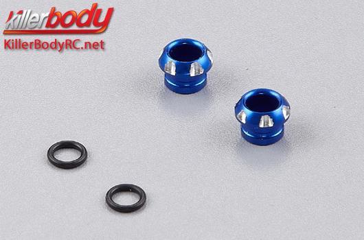 KillerBody - KBD48120B - Pièces de carrosserie - Multi Scale Accessory - CNC Aluminium - Support de LED - pour LED 5mm - Bleu (2 pces)
