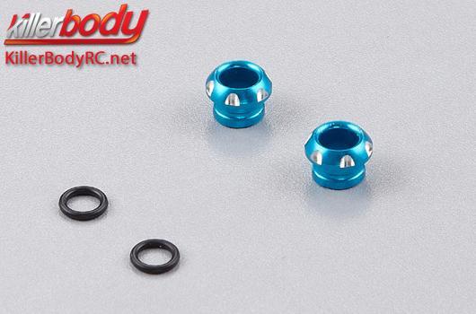KillerBody - KBD48120LB - Pièces de carrosserie - Multi Scale Accessory - CNC Aluminium - Support de LED - pour LED 5mm - Bleu clair (2 pces)