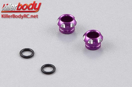 KillerBody - KBD48120PR - Body Parts - Multi Scale Accessory - CNC Aluminum - LED Light Holder - for 5mm LED - Purple (2 pcs)