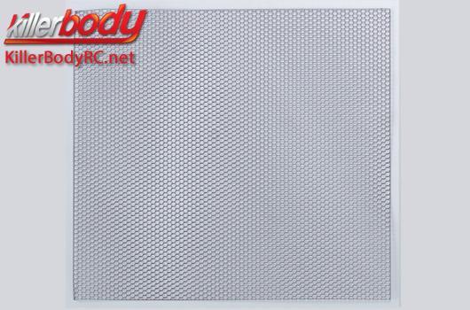KillerBody - KBD48122 - Pièces de carrosserie - Accessoires 1/10 - Scale - Acier Inox - Grille de prise d'air modifiée - 100x100mm - Hexagon - Noir