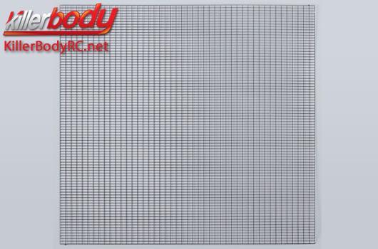 KillerBody - KBD48123 - Body Parts - 1/10 Accessory - Scale - Stainless Steel - Modified Air Intake Mesh - 100x100mm - Square - Black