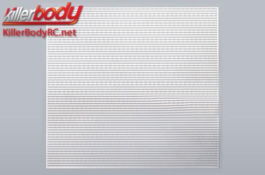 KillerBody - KBD48124 - Body Parts - 1/10 Accessory - Scale - Stainless Steel - Modified Air Intake Mesh - 100x100mm - Mixy - Silver