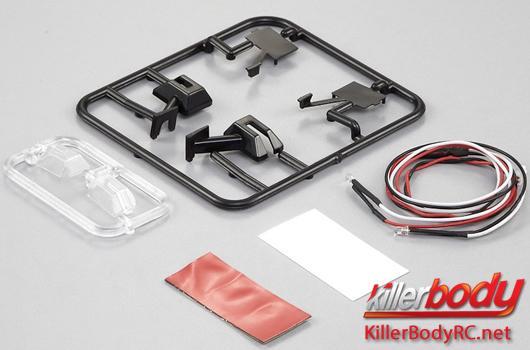 KillerBody - KBD48228 - Light Kit - 1/10 Truck - Scale - LED - Wing Mirror with LED Unit Set