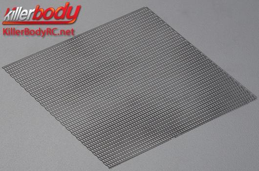 KillerBody - KBD48267 - Body Parts - 1/10 Accessory - Scale - Stainless Steel - Modified Air Intake Mesh - 100x100mm - Oval - Black