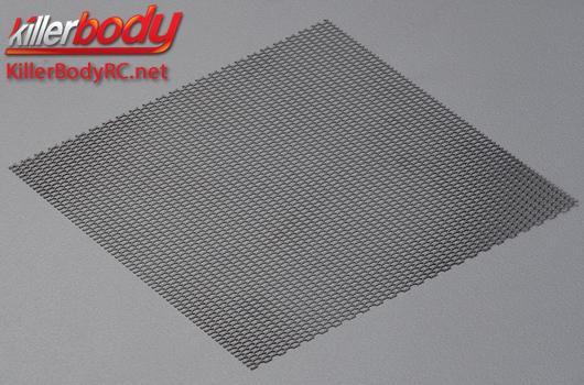 KillerBody - KBD48268 - Body Parts - 1/10 Accessory - Scale - Stainless Steel - Modified Air Intake Mesh - 100x100mm - Wabe - Black