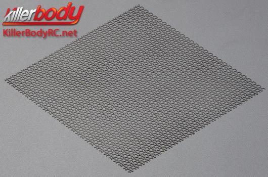 KillerBody - KBD48269 - Body Parts - 1/10 Accessory - Scale - Stainless Steel - Modified Air Intake Mesh - 100x100mm - Hexagon - Black