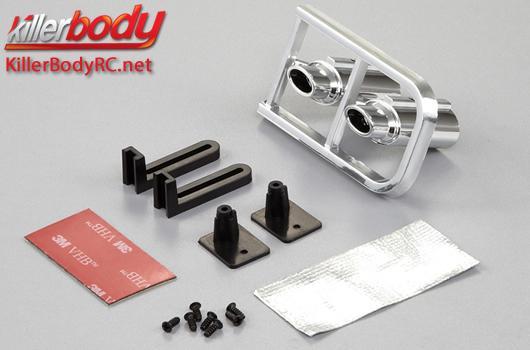 KillerBody - KBD48282 - Parti di carrozzeria - 1/10 accessorio - Scale - Scappamento Finto - LED compatibile - Tipo singolo (2 pzi)