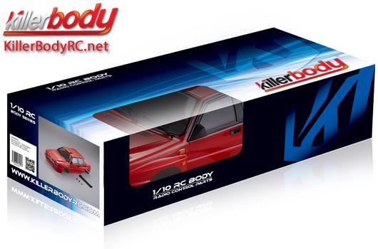 Body - 1/10 Touring / Drift - 195mm  - Finished - Box - Lancia Delta HF Integrale - Red