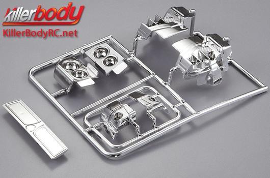 KillerBody - KBD48292 - Karrosserieteile - 1/10 Touring / Drift - Scale - Chrome Plastik Teile Satz für Lancia Delta HF Integrale