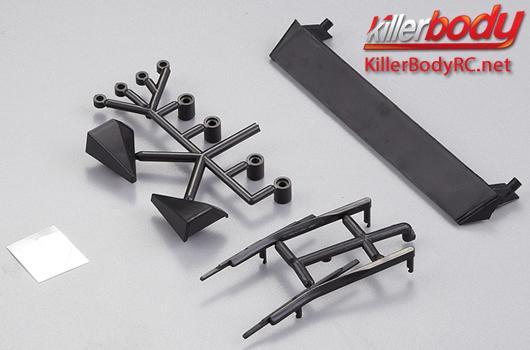 KillerBody - KBD48294 - Pièces de carrosserie - 1/10 Touring / Drift - Scale - Pièces plastique noires pour Lancia Delta HF Integrale