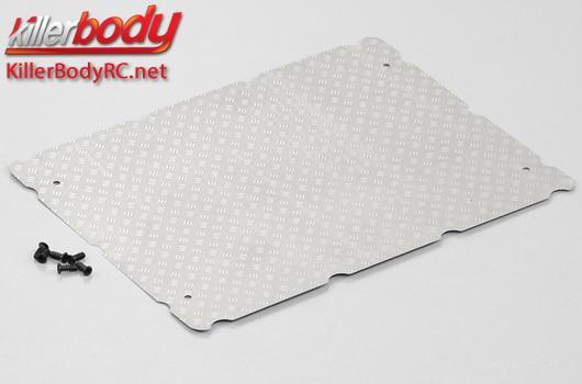 KillerBody - KBD48348 - Body Parts - 1/10 Truck - Scale - Bottom Plate of Luggage Rack (Stainless Steel)