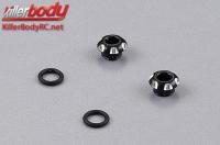 Body Parts - Multi Scale Accessory - CNC Aluminum - LED Light Holder - for 3mm LED - Black (2 pcs)